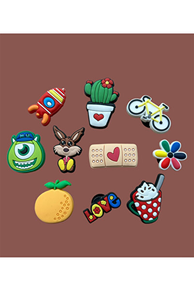 Crocs Jibbitz Terlik Süsü 10 Adet Tüm Crocs Terlikler Uyumlu