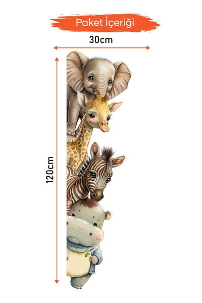 212shop Safari Animals Themed Baby Kids Room Door Wall Sticker