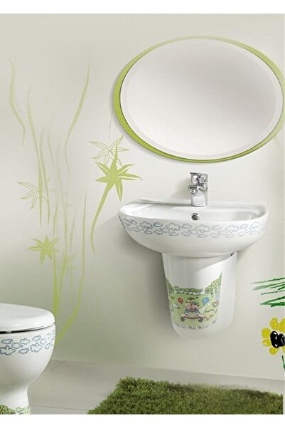 Turkuaz Yumurcak Lavabo 35x45