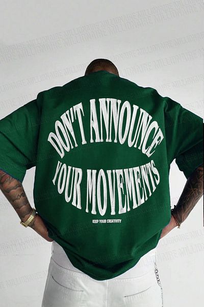 Teenage Millionaire Ανδρικό Nefti Dont Announce Fluffy Print Crew Neck Oversize Salas T-Shirt