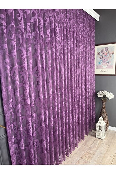 Evdepo Home Model de șal cu coroană 1/3 pliat frecvent, perdea din tul cu o s...