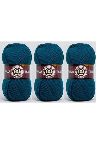 Ören Bayan Petrol Blue Tanja Hand Knitting Thread - 100 gr, 3 Pieces