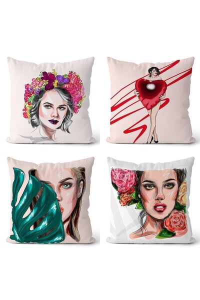 EVPANYA Kokoş Ženska serija 4 Sa deznom Dvostrana Štampano 4-dijelna Navlaka ...