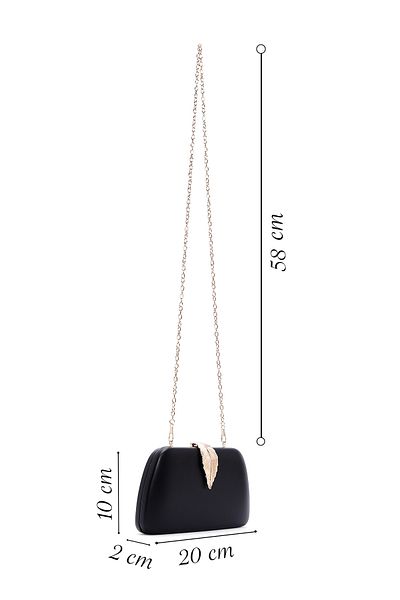 Derimod Women's Black Long Chain Strap Portfolio Bag