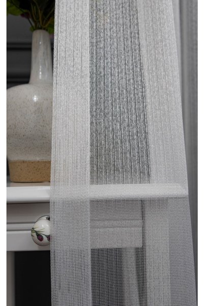Evdepo Home Crown Ready to Use Sparse Pleat Tulle Curtain Single Wing