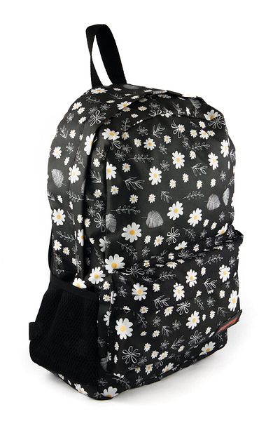 AlpCollection Rucsac casual și școlar unisex cu model de margarete imprimate digital