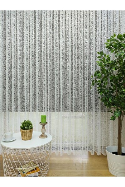 Evdepo Home Crown Ready to Use Sparse Pleat Tulle Curtain Single Wing