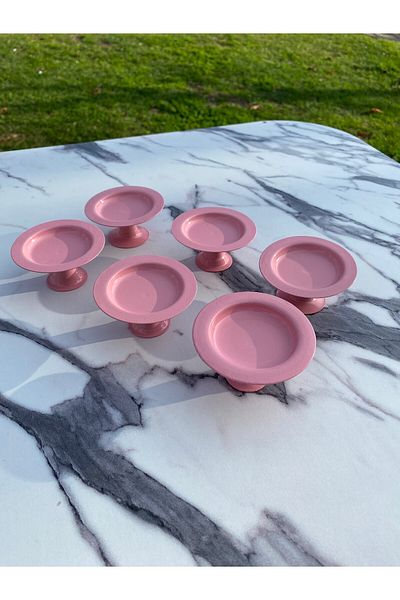 NEWTREND Züccaciye 6-Piece Lilac Coffee Side - Turkish Delight Bowl, Macaron Bowl, Sugar Bowl, Presentation, Coffee, Treat, Groom Coffee Presentation