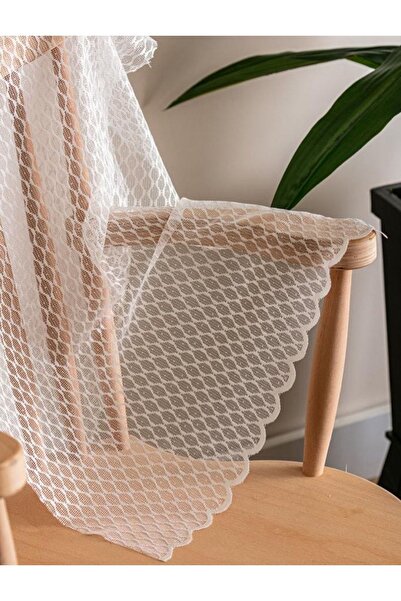 Evdepo Home Honeycomb Pattern Sofa Tulle Curtain Relationship Single Wing Ecru