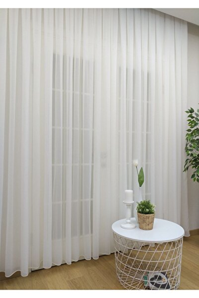 Evdepo Home Crown Ready to Use Sparse Pleat Tulle Curtain Single Wing