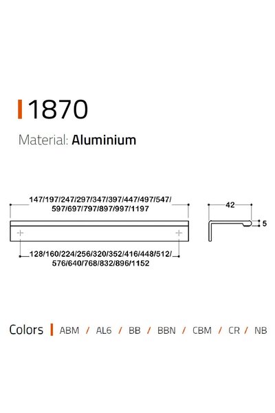 System 1870 Entegre Kulp Antik Renk 128 Mm