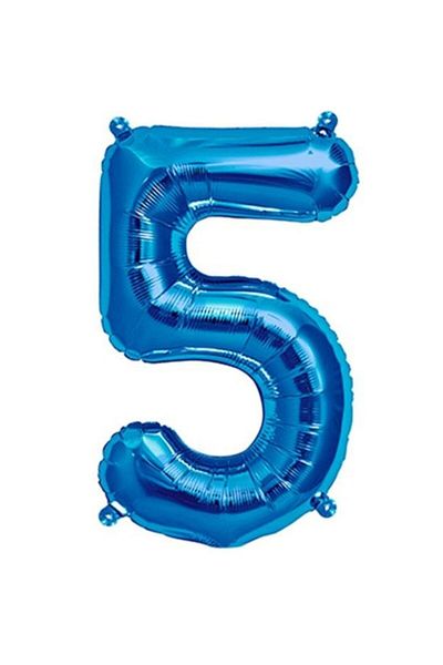 parti sürprizi Foil Balloon Number 5 Blue 100 Cm