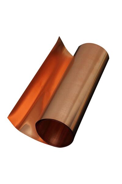 HIRDAVAT ERBABI Bakır Levha 0,10x40x1000 Kalınlık 0,10mm En 4cm Boy 1 Metredir