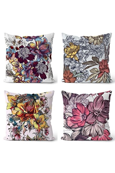 EVPANYA Mekani vrhunski cvetovi Sa deznom dvostrani Štampano 4-dijelni Navlak...