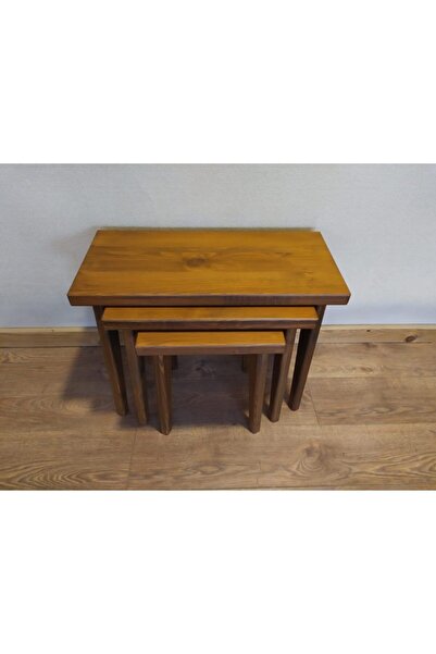 uğurlubaylar Üçlü Zigon Sehpa %100 Doğal Ağaç