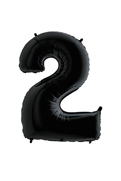 parti sürprizi Black 2 Number Foil Balloon 100 Cm 1 Piece