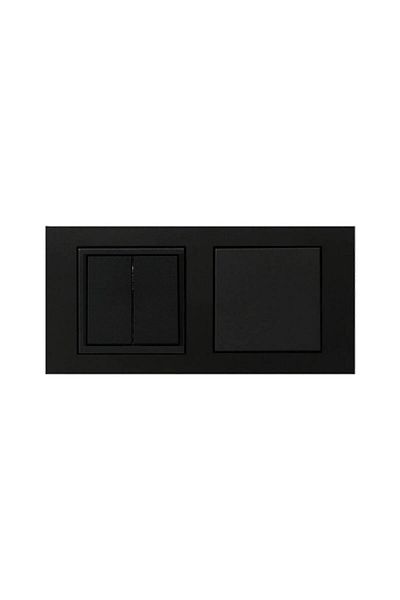 OVİVO Grano Black Switch Commutator Double Switch Set of 2 / Package