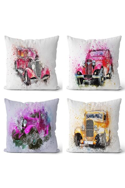 EVPANYA Antikni obojeni automobil 6 Sa deznom dvostrani Štampano 4-dijelni Na...