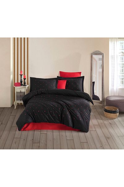 Hobby Black Libow Hobby Double Embroidered Duvet Cover Set