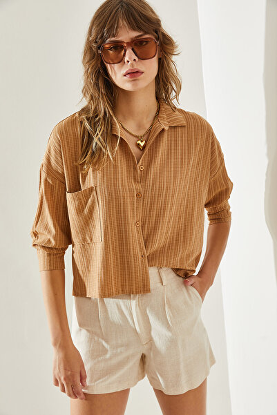 Bianco Lucci Asymmetrical Women's Shirt -60251185