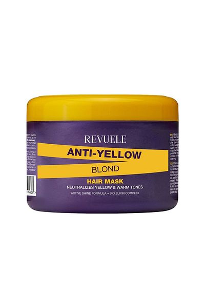Revuele Anti-yellow Purple Hair Mask Gray Platinum and yellow color protective and moisturizing effect 500ml