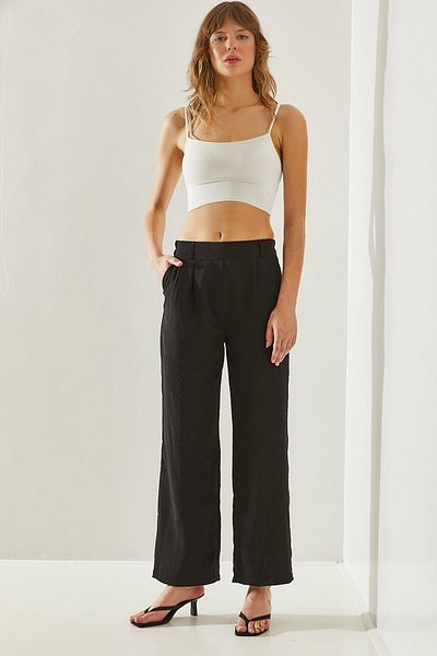 Bianco Lucci Women's Trousers with Pat Detail -60251192