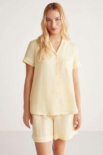 Penyemood Linen shirt shorts set