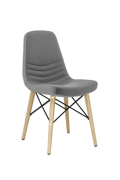 White Furniture Rose Ahşap Deri Rahat Sandalye B022