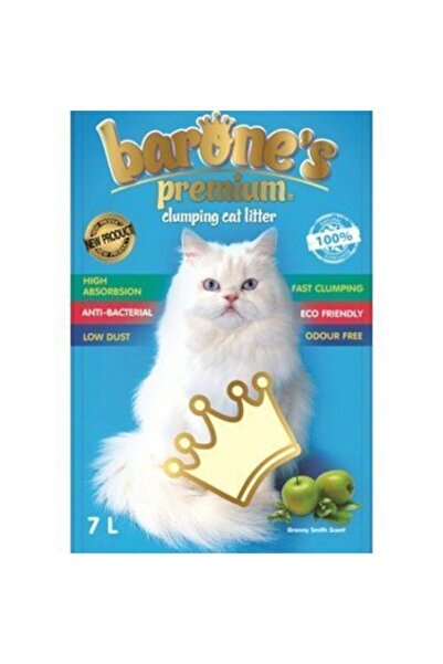 Baroness Barone's Premıum Bentonıt Kedi Kumu , 7 Lt Elmalı-sabunlu Kalın Taneli