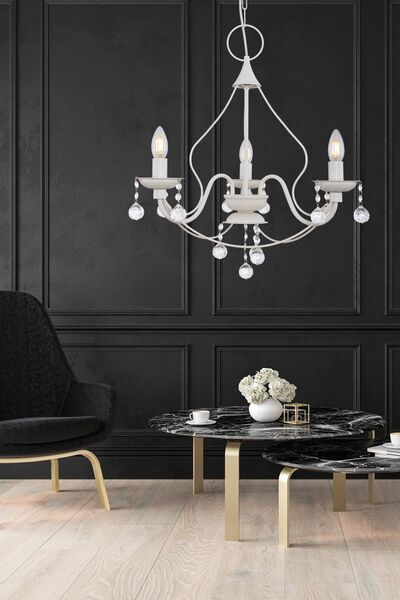 Begüsa Günce 3'lü Beyaz Avize