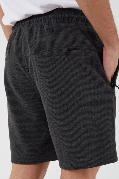 UNIQROY Erkek Şort Antrasit Regular Fit Esnek Belli Fermuarlı Yan Ve Arka Cep