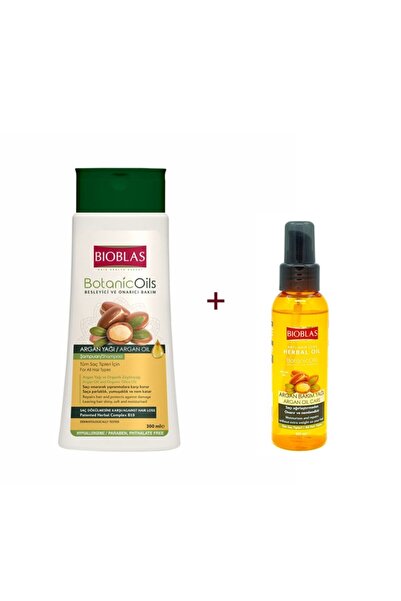 Bioblas Argan Shampoo - 300 ml Serum and 100 ml Care Oil