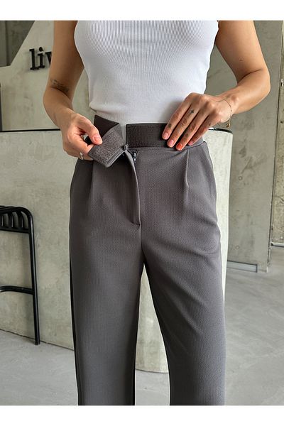 Laluvia Parla Damen-Palazzohose aus Lycra mit Klettverschluss in Anthrazit