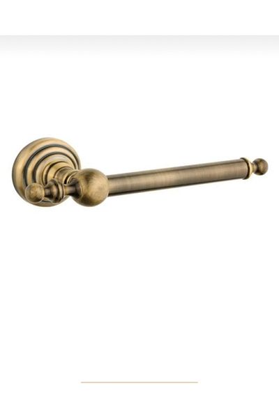 İSAOĞLU YAPI Antique Gold Toilet Paper Holder Vintage Classic Toilet Paper Holder Brass Stainless