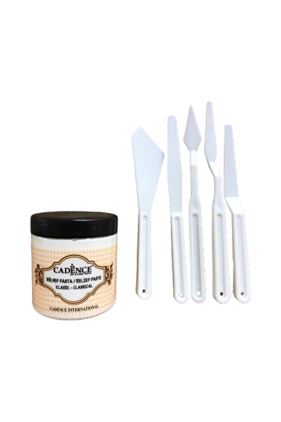 Cadence Boya Cadence Rölyef Pasta 250ml + Spatula Seti 5'li