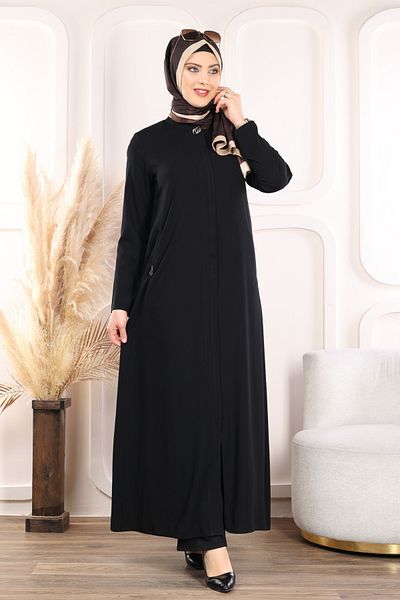 Tuğralı G καρφίτσα Classic Summer Crepe Black Ferace