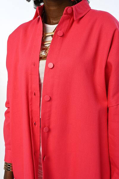Orfeo Negro CAMASĂ DE DAMĂ TĂNĂ OVERSIZE GABARDIN
