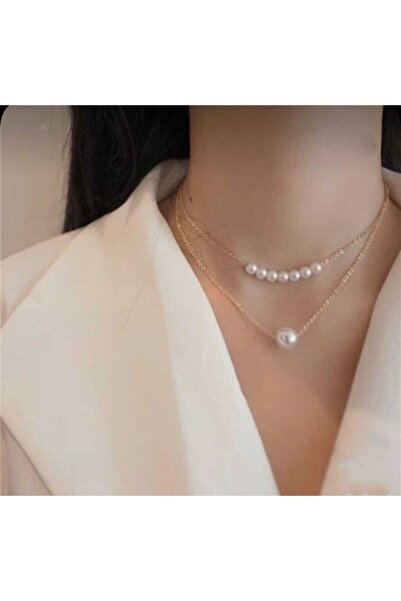 Serashine Elegant Stylish Double Pearl Necklace