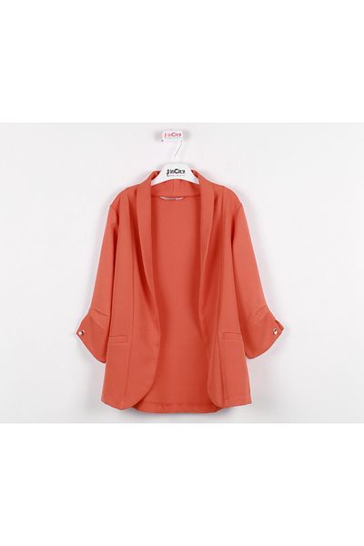 incity Girl's Open Front 3/4 Sleeve Jacket