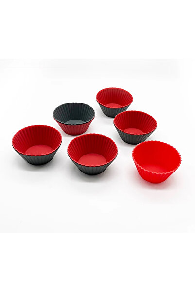 PİNK ROSE قالب كيك صغير من السيليكون باللون الأحمر الأنثراسايت، مافن، براوني ...