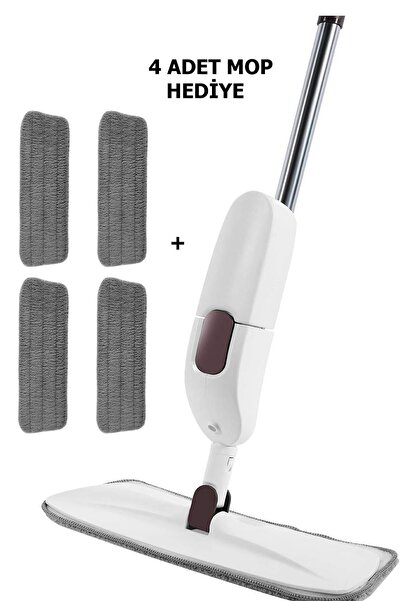 firsatgeldi 4 Bezli Sprey Mop Deterjan Hazneli Temizlik Seti