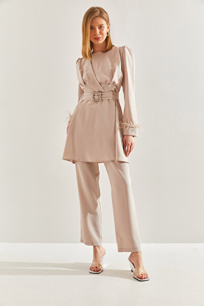 Bianco Lucci Kétrészes női szett – szerény nadrág, ujjak és övrészlet60211019