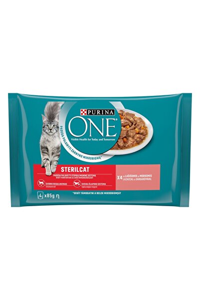 Purina One Kısırlaştırılmış Kedi Maması Somon & Havuç 4x85 g