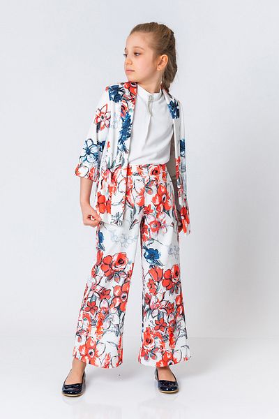 incity Girl's Floral Printed Wide Leg Trousers