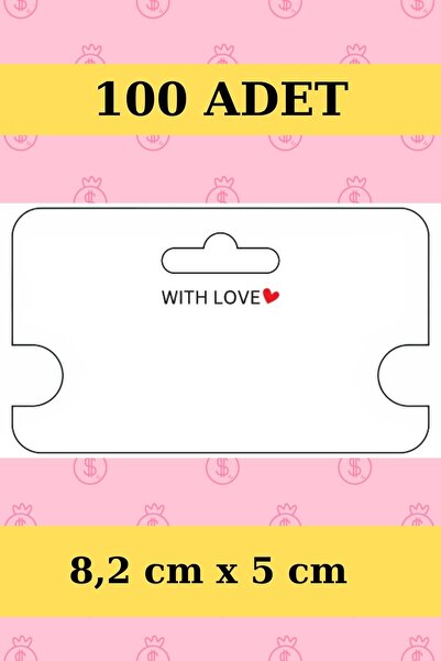 Emtory Home With Love - 100 Adet Kolye Kartı - Bileklik Kartı - Takı Kartı - ...