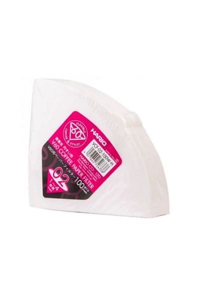 Hario Hario V60 Paper Coffee Filters Size 02 100 Count White