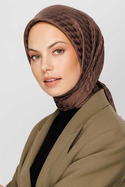 VALORSCARF Σάλι Bademi Qoza με μοτίβο μεταξένιο ζακάρ 80x190