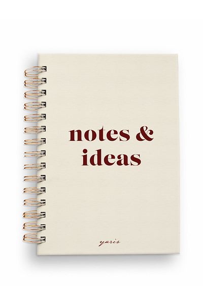 Yaris Note Claret Red Written A5 Spiraled Unlined Hard Cover Notebook - School Notebook - Daily - Office Notebook