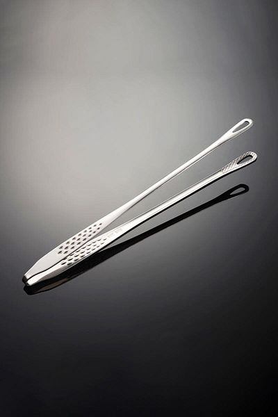 Chavin Steel 28 cmSilver Meat Tweezers Kitchen Steak Barbecue And Bread Tongs cin625by