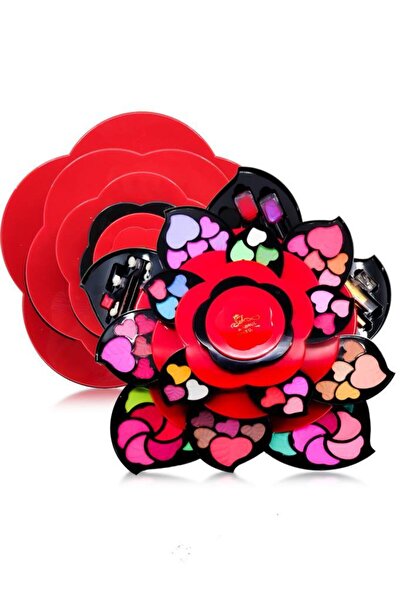 MUJGAN Yanlardan Açılabilir Çiçek Model Makyaj Seti Büyük Boy M25